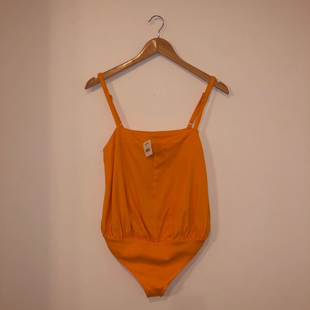 Free People Orange Bodysuit